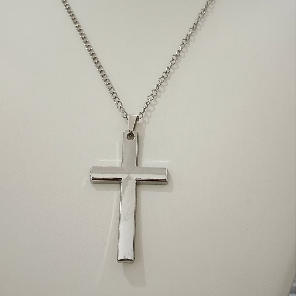 Nieuwe roestvrijstalen kruis heren titanium stalen hanger sieraden ketting_voghion.com