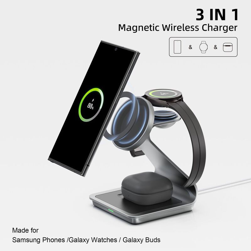 Compatible with Samsung 3-in-1 wireless charger, multifunctional 15W wireless charger, 3-in-1 wireless charger Compatible with Samsung 3-in-1 wireless charger, multifunctional 15W wireless charger, 3-in-1 wireless charger