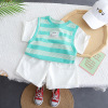 Summer clothing, children's fresh set for boys, Korean style, western style, 2023 collection