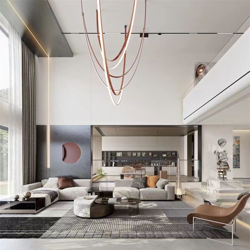 Lámpara de cinturón de diseño moderna y simple lámpara de comedor Villa sala de estar sala modelo para elegir alto duplex LOFT lámpara de escalera