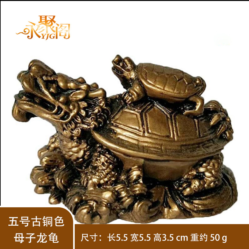 Figura decorativa dragón-tortuga feng shui