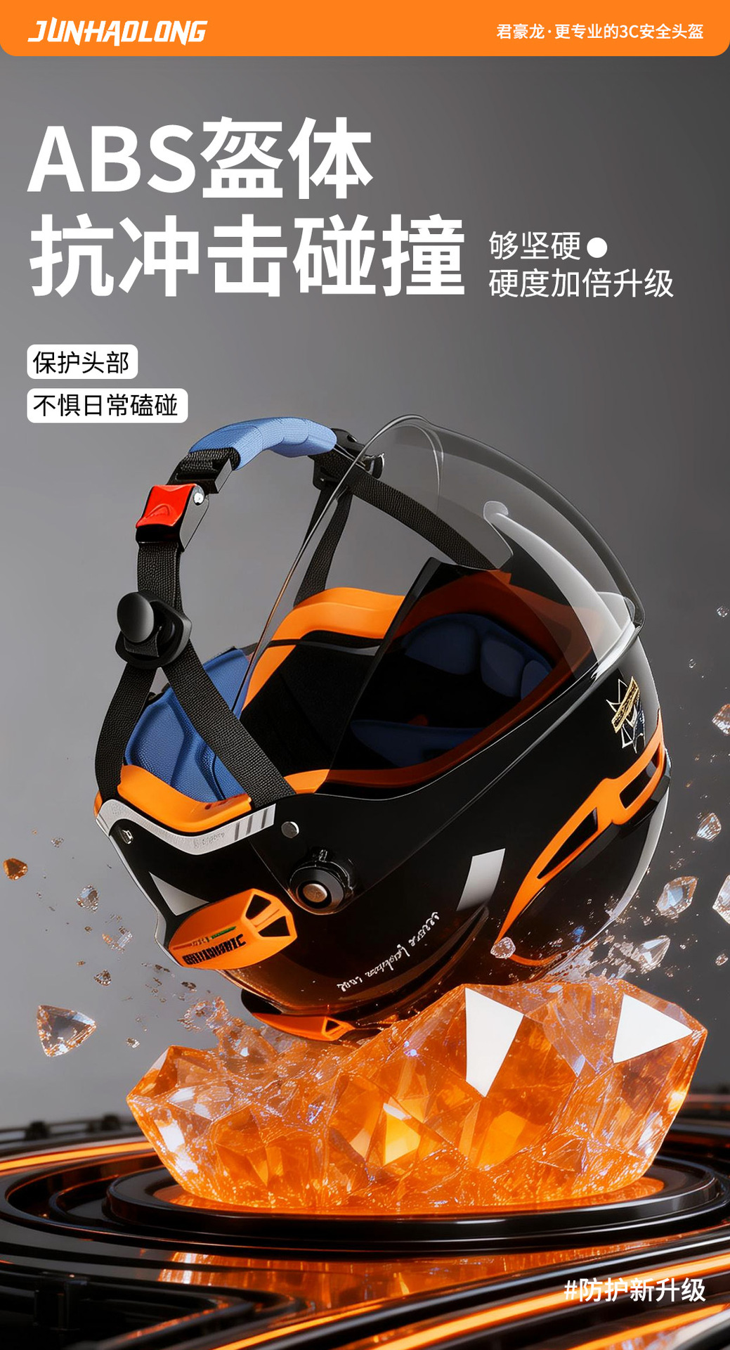 Junhaolong 3C Certified Motorcycle Electric Vehicle Helmet, Summer Sun Protection, Unisex, All-Season Safety Helmet, Half Helmet, High-End
