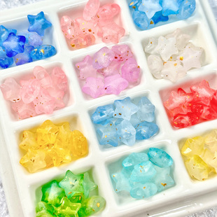 Star Fudge Acrylic Gold Star Beads Beads Handmade DIY Bracelet Earrings Accessories Accessories Material