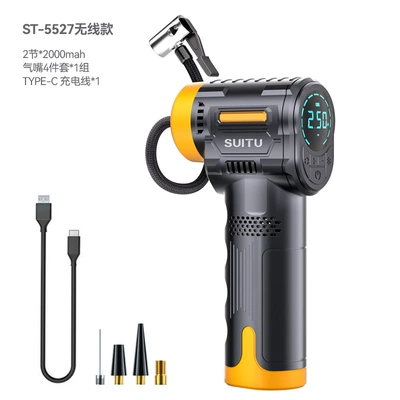 Hava nasosu car bicycle car motorcycle - st-5527-bsuitu-air-pump-cordless-with-battery-level-indicator