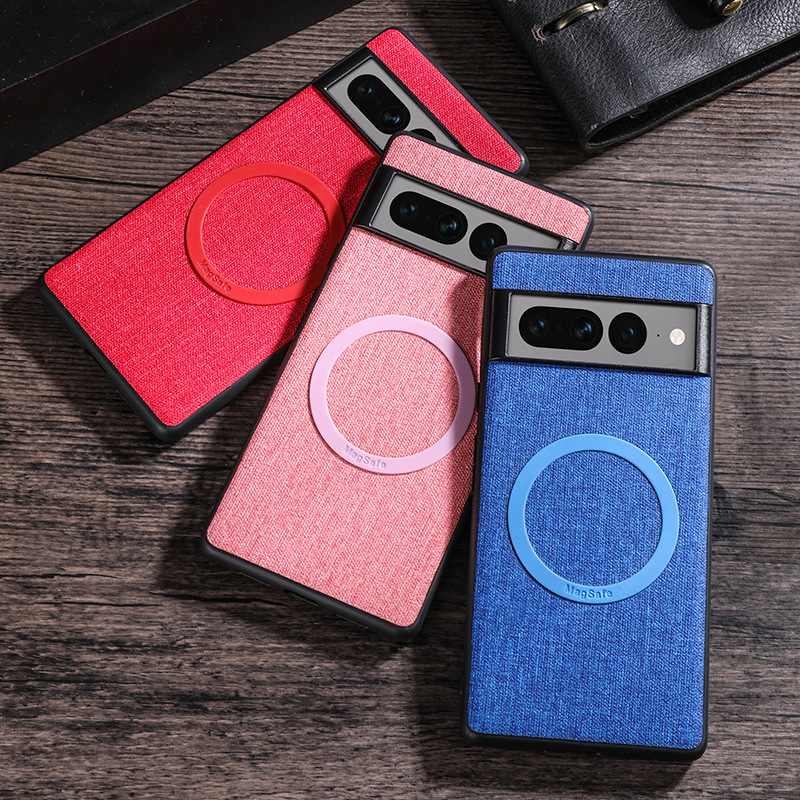 Suitable for Pixel8 Mobile Phone Case Google 8Pro Magnetic Cloth Pattern Protective Cover Pixel7 New Wireless Charging 6Pro Case