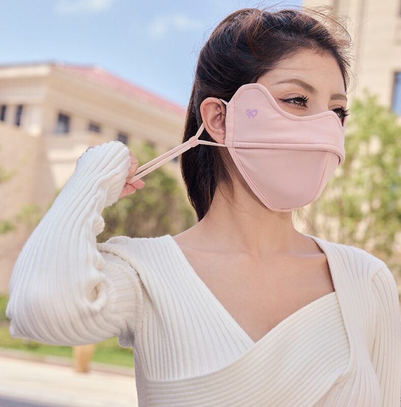 見た目の良い女性のための夏の日焼け止めマスク、ナイロン目の保護UPF100痩身抗UVアイスシルク日焼け止めマスク|undefined