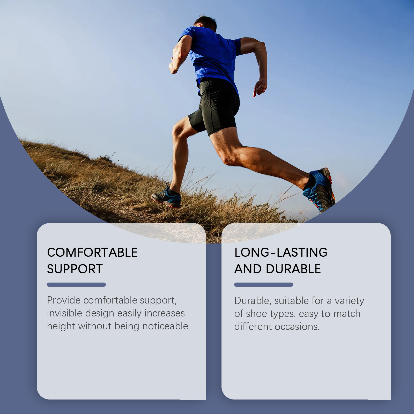 Einlegesohle, rutschfeste, verschleißfeste Stützkörperpflege für den Außenbereich, langlebige, atmungsaktive Einlegesohle_voghion.com