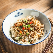 吃面碗家用7寸面条碗陶瓷碗个人专用斗笠面碗大碗复古餐具蒸菜盘