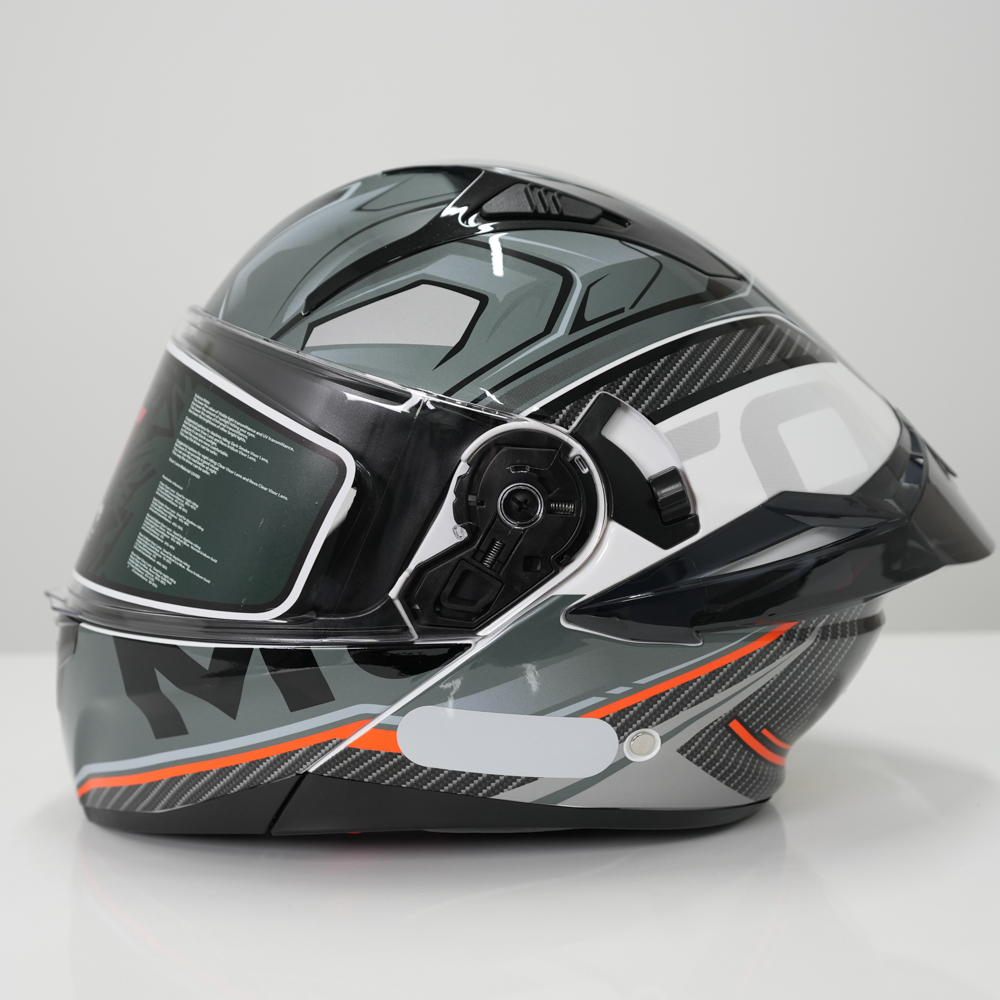 Flip-Up Motorcycle Helmet with Double Visor
