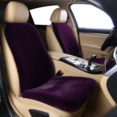 Wool pad | Seat Cushion Rear Short Plush - four-layers-of-thickening-1-single-seat-1-backrest-grape-purple