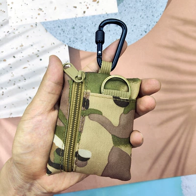 children's small bag, boy's key bag — Static Rod/Key Bag - camouflage-with-quality-hook-and-lanyard