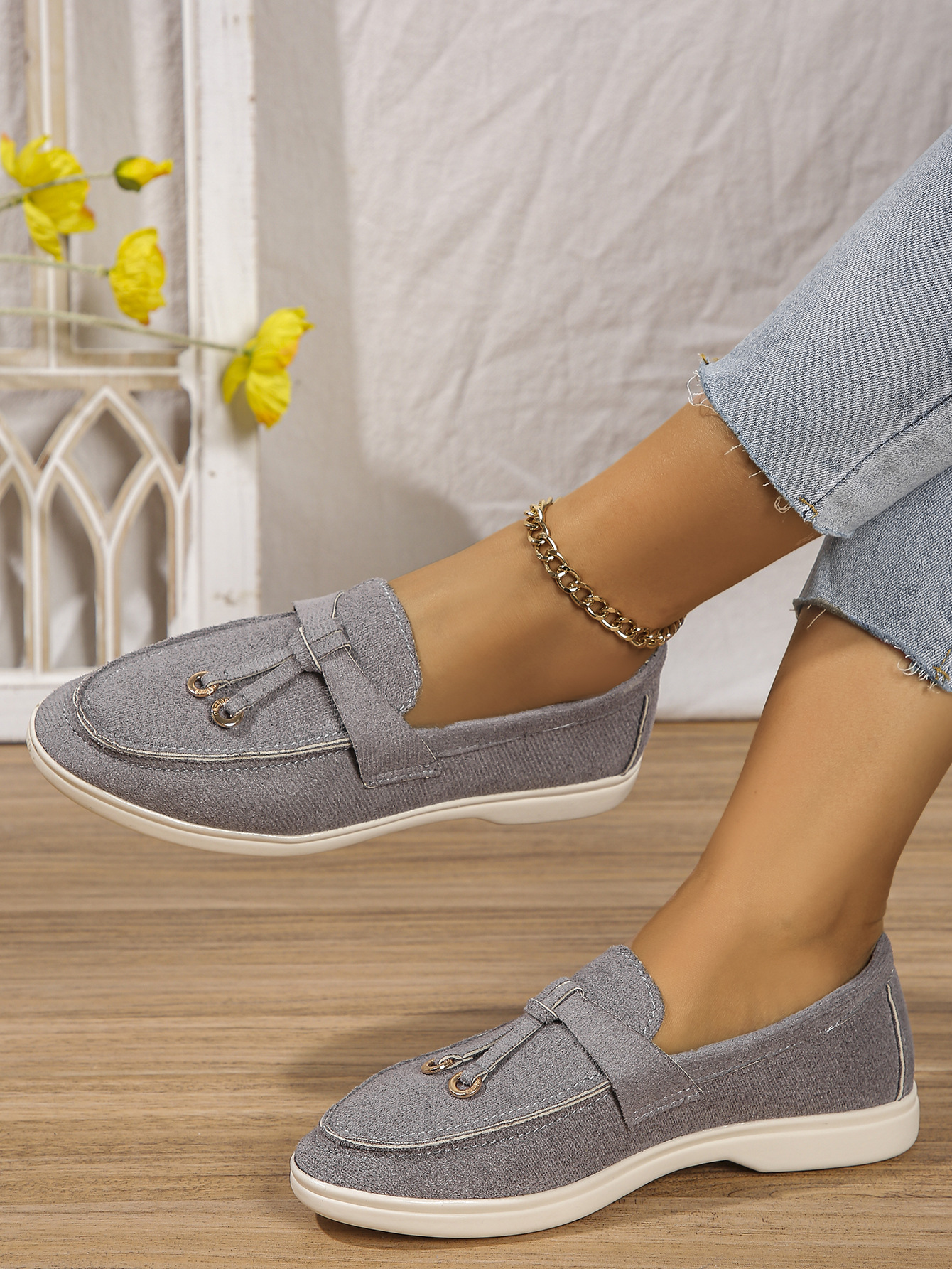 Women's Shoes suede flat soled large size low top single shoes _voghion.com