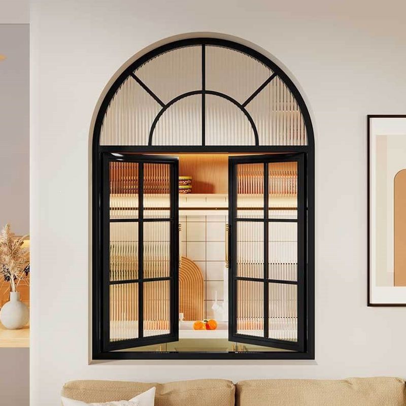 French-Style Windows, Casement Windows, Indoor Trendy Iron Art Loft Floor-To-Ceiling Windows, Arched Moon-Shaped Artistic Sliding Vintage Windows French-Style Windows, Casement Windows, Indoor Trendy Iron Art Loft Floor-To-Ceiling Windows, Arched Moon-Shaped Artistic Sliding Vintage Windows