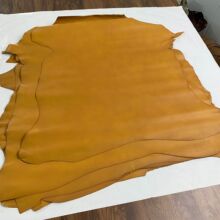 优质意大利水染蜜蜡棕色植鞣手工羊皮皮料微挺手感0.8mm厚