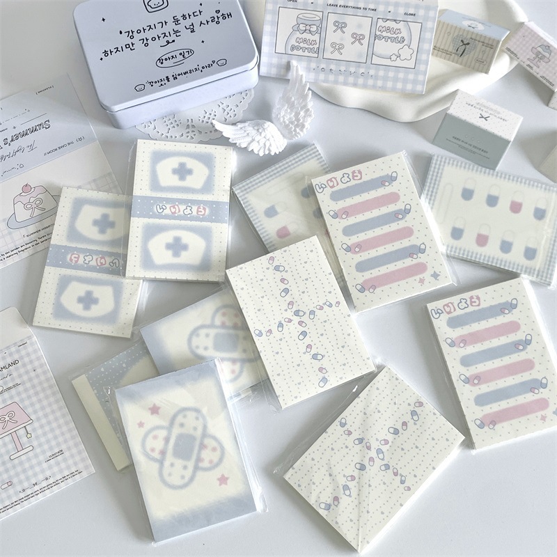 Korean-inspired Instagram-style sticky note book, cute and non-adhesive, tearable message memo notebook for students, high-quality handcrafted material notebook