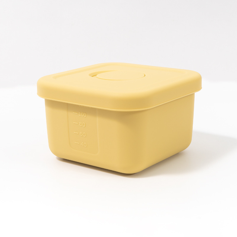 スクエアシリコンランチボックス 300ML 電子レンジ加熱オフィスワーカーミニランチボックスキッチンスクエアクリッパー|undefined