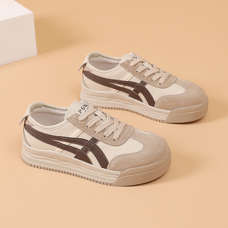 Autumn and Winter New Women's Low-Top Round-Toe Thick-Soled Fashionable Moral Training Casual Simple Flat-Soled Women's Shoes Dropshipping