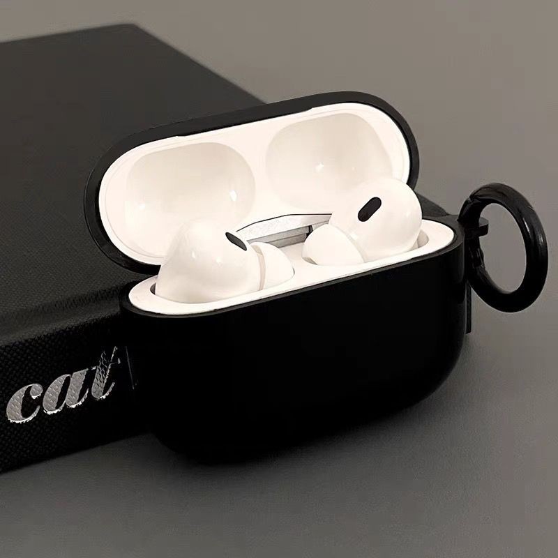 Aplicable para Apple Airpods4 Pro2345 auriculares cubierta de silicona simple auriculares negro cubierta suave