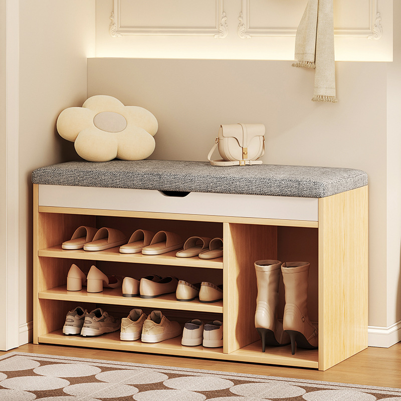 Entryway Shoe Bench for Home, Doorstep Seating Shoe Rack, Integrated Entrance Shoe Cabinet, Sitting Bench with Storage, Long Shoe Storage Bench