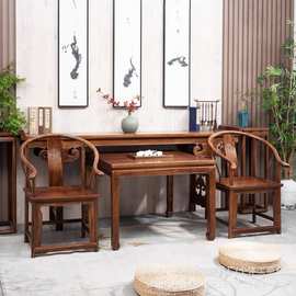 实木中堂新中式六件套客厅八仙桌中堂柜神台供桌佛堂家用条案