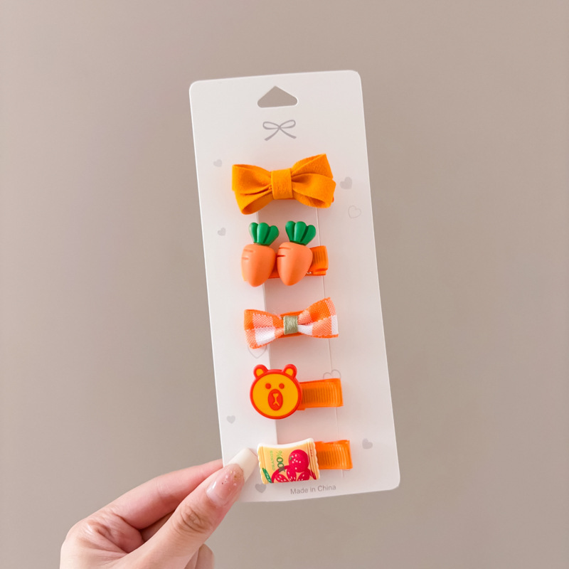 Niños lindos clips de pelo de sudor, clips de pelo de tela para bebés, clips de pelo de bordes laterales, clips de pelo fetal para bebés que no lastimen clips de pelo