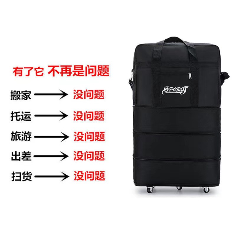 Maleta de viaje de 158 cm para equipaje de mano, resistente a la suciedad, duradera, plegable, con ruedas, ligera.