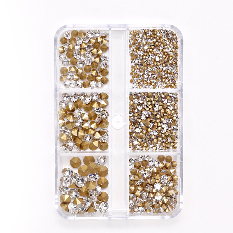 Taladro de fondo puntiagudo de 6 casillas ¿ color transparente