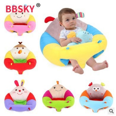 Cute Creative Cartoon Animal Baby Fleece Sofa Baby Learning to Sit Play Seat Oral Toddler Toy