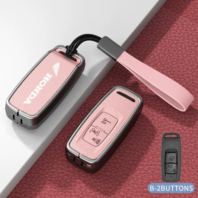 Motorcycle Sensor Key Cover Ns125La | Car key bag - standard-model-b-pink-zinc-alloy-shell-hand-strap