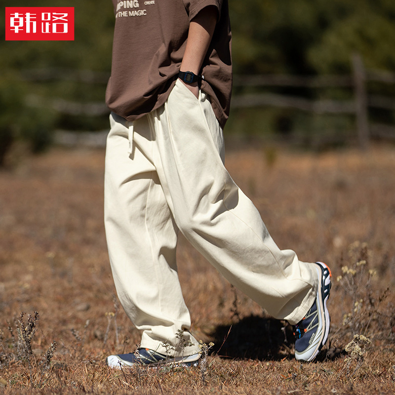 Hanlu Cityboy Men's Clothing Drapey Mountain-Style Workwear Casual Pants Spring New Straight Loose Japanese-Style Long Pants