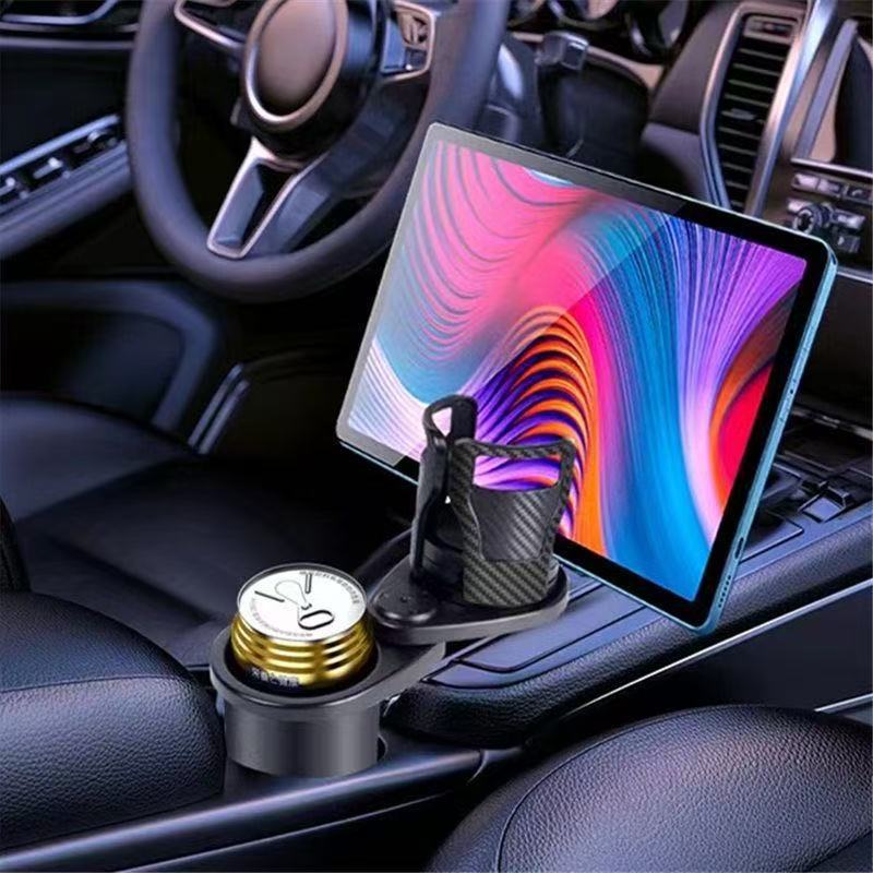 Car Cup Holder Automobile Drink Cup Holder Multifunctional One-to-Two Double-Layer Storage Rack Cup Holder Rotating Adjustment