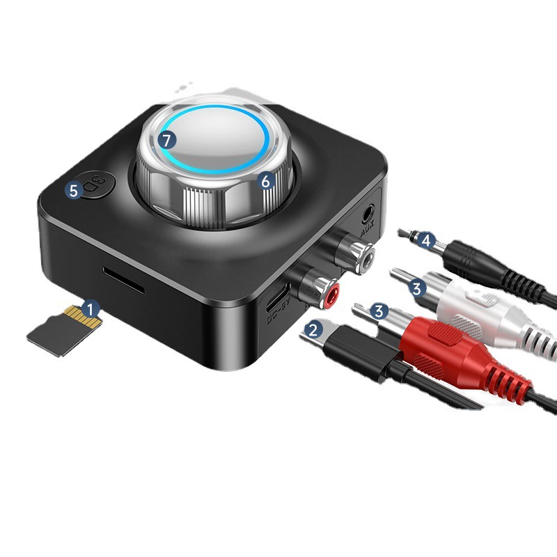 C39 Bluetooth адаптер аудио передача приемник Bluetooth 5.0 два -в -один аксессуары TF карта MP3 плеер
