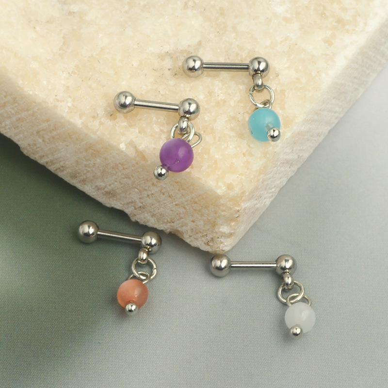 Labret piercing jewelry detail image