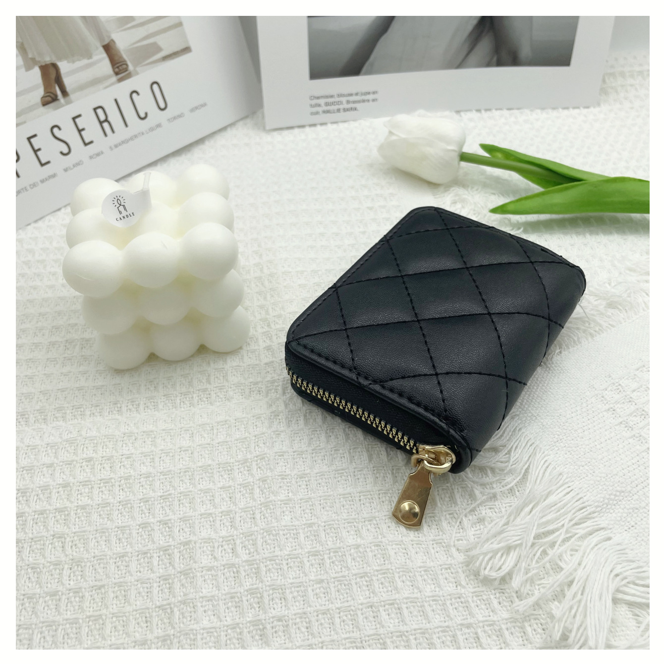 Women's Solid Color Pu Leather Zipper Card Holders display picture 5