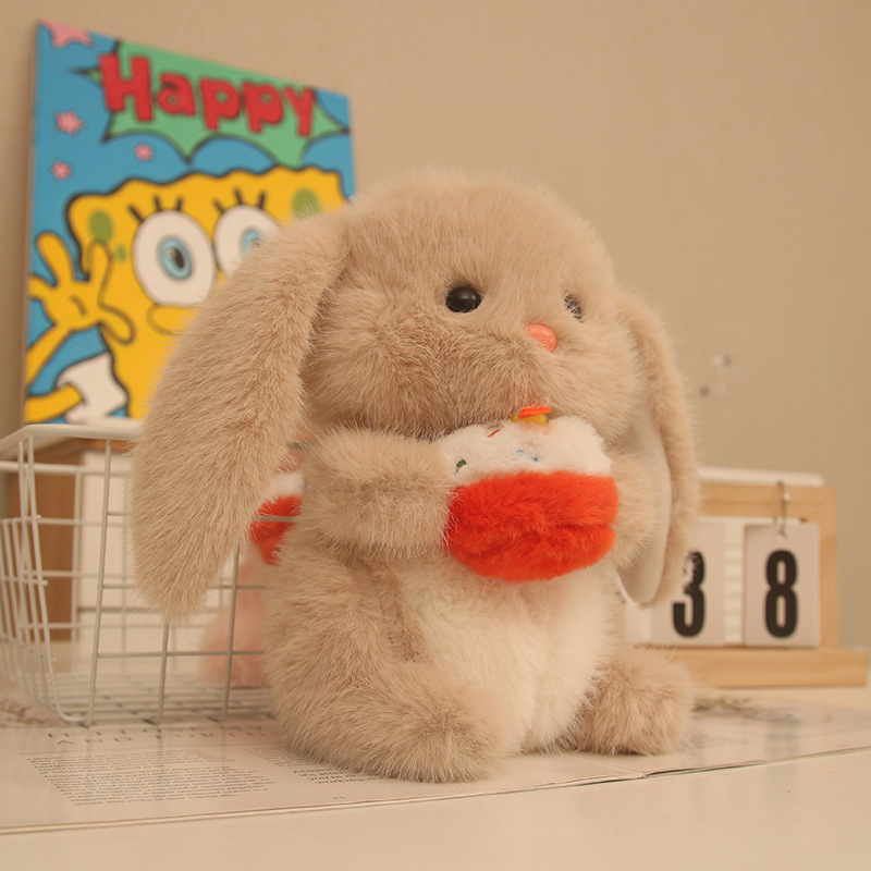 Mi visón pastel conejo lindo animal conejo muñeca para enviar a las novias exquisito y lindo juguete de peluche conejo de orejas caídas