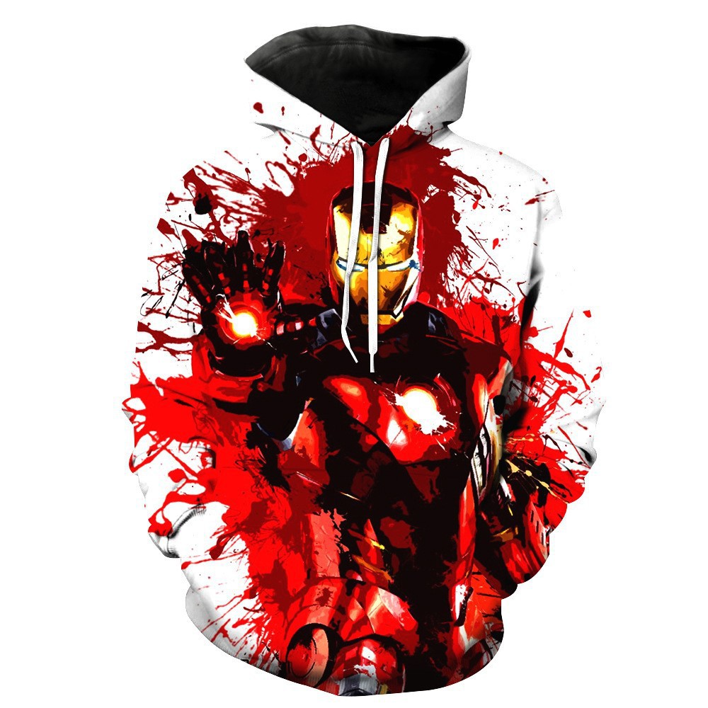 2024 primavera y otoño nuevo estilo europeo y americano payaso regreso al alma 2 suéter estampado digital 3d sudadera de manga larga con capucha traje de pareja