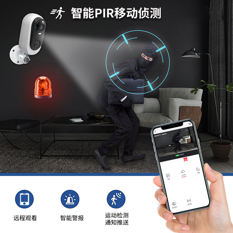 3 millones de graffiti inteligente sin conexión cámara de baja potencia visión nocturna a todo color inalámbrica teléfono celular cámara de monitoreo remoto