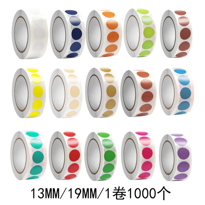 13Mm-19Mm, 1000 Pieces/Roll Color Coded Dot Stickers Self-Adhesive 15 Colors File Classification 13Mm-19Mm, 1000 Pieces/Roll Color Coded Dot Stickers Self-Adhesive 15 Colors File Classification