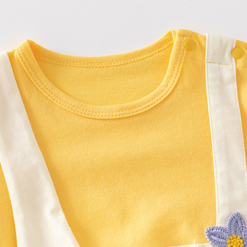 Nuevo mono de bebé de primavera y otoño de manga larga para hombres y mujeres, mameluco de salida para bebés