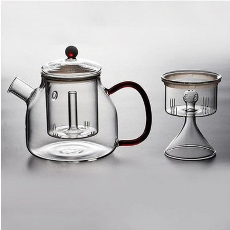 Fábrica mayorista de tetera de vidrio de alto borosilicato puede cocinar tetera de cerámica eléctrica tetera de té casera tetera de té de flores de té
