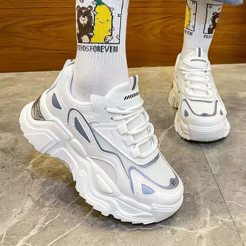 Весна 2022 Однострочные туфли Torre, Женская Корейская повседневная обувь, студенческие Модные дышащие кроссовки, белые туфли, женские