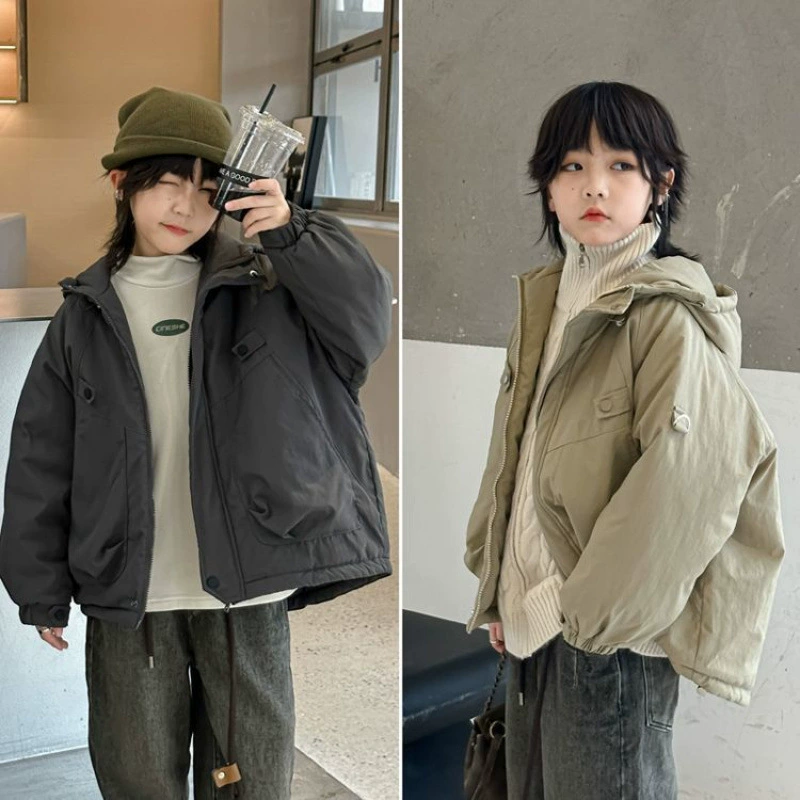 Детская одежда Детская хлопковая куртка осенью и зимой новые мальчики и девочки толстые хлопчатобумажные хлопчатобумажные костюмы для мальчиков