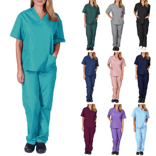 Cross-border Amazon Summer Wash-washing Suit Thin Male Doctor Surgical Clothes Female Nurse Work Clothes Elastic Quick-drying Suit