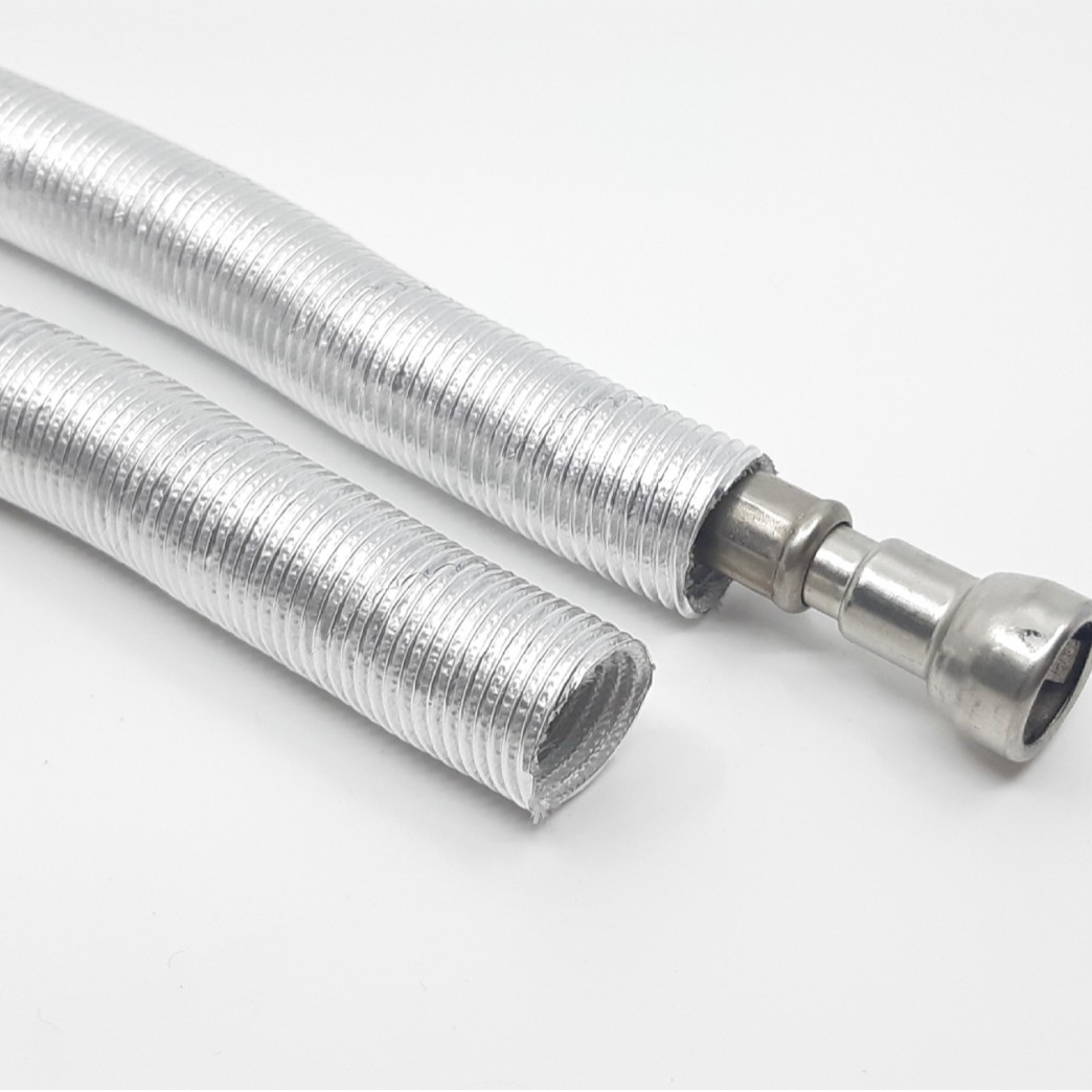 加热器出口软管护套防护暖风出水管耐高温套管隔热阻燃铝箔护套管