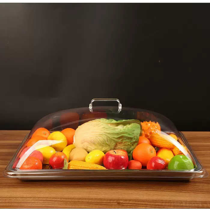 透明食品盖长方形餐盖塑料点心盖防尘罩展示柜熟食蛋糕保鲜盖子