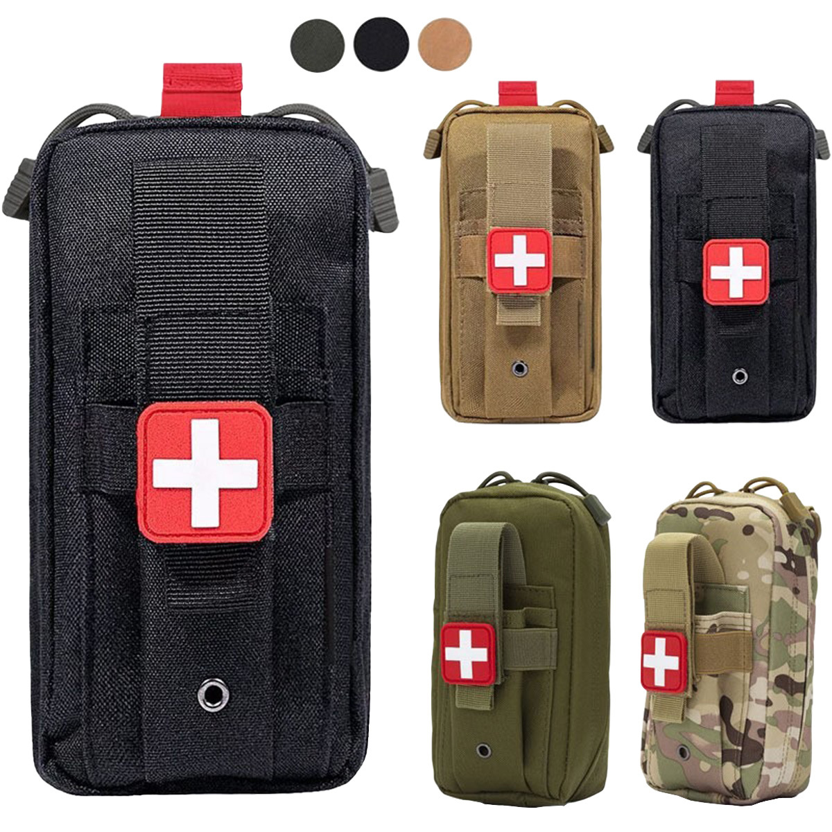New Outdoor Tactical Waist-Mounted Mobile Phone Bag Medical Cosmetics Bag Molle Outdoor Medical Bag Portable First Aid Bag