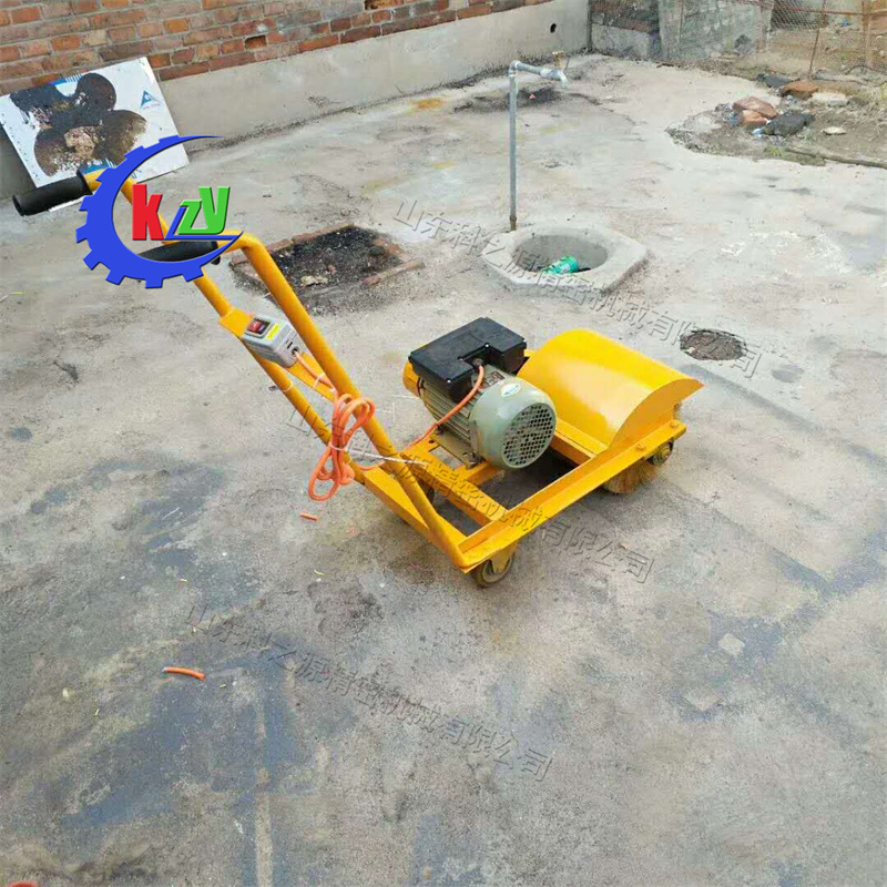 手推式钢板型材除锈机 槽钢电动打磨机 彩钢瓦屋面防腐去污翻新机