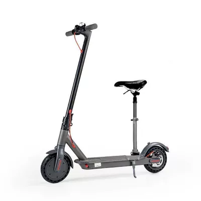 Qatlanan elektrik velosipedlər — electric scooter with lithium battery - black-explosion-proof-tires-app-lock-for-vehicle-security-seat-42v-8ah-battery-with-a-range-of-about-20-30-miles-actual-range-is-not-falsely-advertised