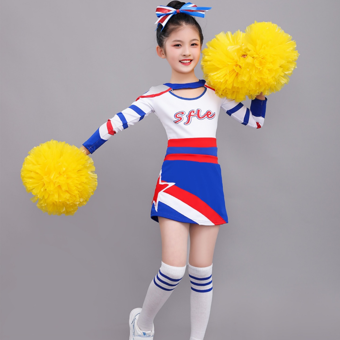 New Children's Cheerleading Performance Costumes Primary and Secondary School Students' Men's and Women's Cheerleading Costumes Adult Competitive Aerobics Costumes