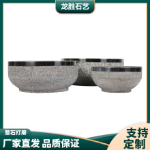 批发定制花岗岩石锅韩国料理石锅拌饭专用韩式石锅石碗石碗